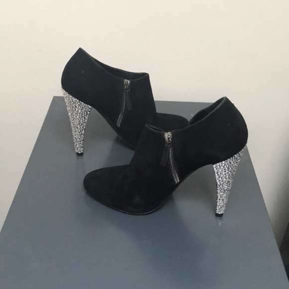 Giambattista Valli | Shoes | Giambattista Valli Black Suede  Giambattista Valli black suede bootie w- Swarovski